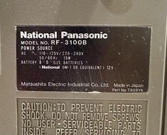 Panasonic RF-3100 FM AM SW 31 Band Radio Receiver Tested Works