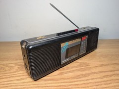 1980s Color Tunes Sound Design BLACK 4617 Radio Cassette Boombox – USED