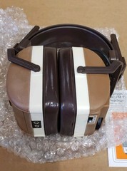 Vintage Retro Triumph Headhugger Westclox AM/FM Radio Headphones 1970s Brand New