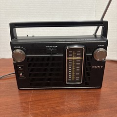 Sony TFM 7150W AM/FM Radio Transistor Black Vintage ***Works