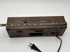 Vintage Panasonic RC-6070 FM AM 2 Band Electronic Clock Radio Wood Grain