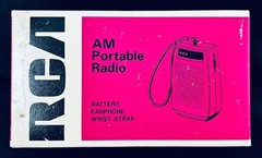 RCA PORTABLE AM POCKET RADIO WRIST STRAP EARPHONES VTG 1970’s NEW NOS RZG-101J