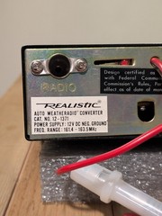 Vintage Realistic Auto WeatheRadio Cat No 12-1371 Mfd. In Japan NOAA RadioShack