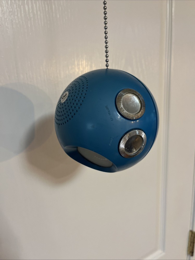 Vintage 1969 Panasonic Radio Panapet BLUE BALL R-70 Model Space Age AM Works