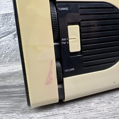 Vintage 80s Cube MAGNAVOX Dual Alarm Clock AM/FM Cream Radio D3110/37 Tested