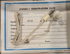 Vintage Emerson AM/FM Pocket Radio FP-23 Solid State Tested And Working Earpiece
