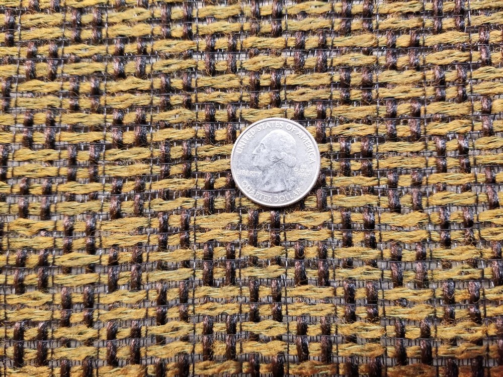 NOS 18 x 18&Prime; Antique Radio Victrola SPEAKER Grille Cloth Fabric Vintage Brown A