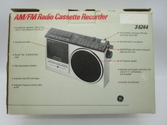 Vintage GENERAL ELECTRIC GE 3-5244B AM/FM Stereo Radio Cassette Recorder NEW
