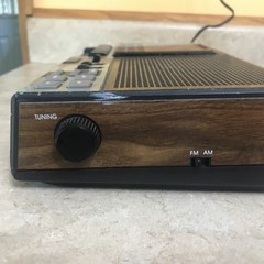 Vintage GE 7-4956B FM AM Alarm Clock Radio Cassette Recorder Wood Grain, Tested.
