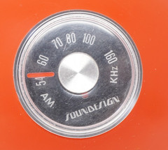 Vintage Soundesign Red Space Capsule Pocket AM Radio Works