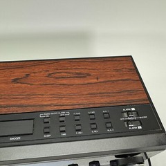 Vtg Woodgrain Sears AM/FM Cassette Stereo Clock Radio 80s 90s Retro Batt Backup