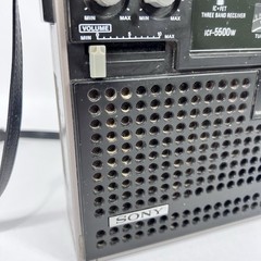 Vintage Sony ICF-5500W Radio Portable 3 Band Receiver AM/FM PSB Tested Works