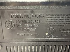 Vintage GE General Electric AM/FM Digital Alarm Clock Radio Model 7-4648A -Works
