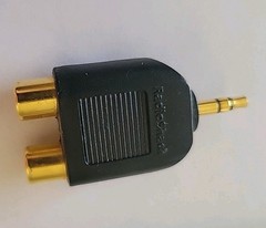 Vintage RadioShack Gold Plated 3.5mm Male to Dual RCA Female Splitter Adapter