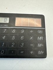 Casio Card FM Radio/Solar Calculator w/ headset (RD-90) 1988 Rare vintage Japan