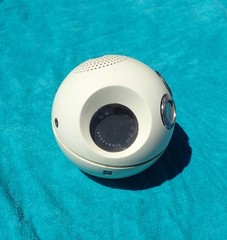 Vintage Panasonic Panapet 70 R-70 AM Ball Radio White Space Age Japan WORKS