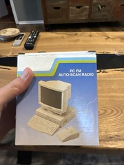 Vintage P C Computer FM Auto Scan Radio with Box Works Appears Unused