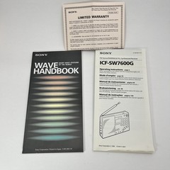 Sony ICF-SW7600G Worldband Radio Receiver FM SW MW LW Complete Box Tested