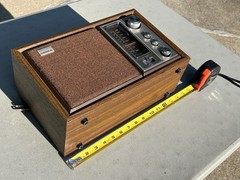 Vintage 60s Sony ICF-9650W Fidelity Sound AM/FM Radio Wood Case MINTY / READ