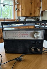 Vintage Portable Radio Realistic Patrolman-50 RadioShack Chrome As Is