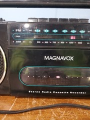 MAGNAVOX Stereo Radio Cassette Recorder D 8095/17 BOOM BOX, 1985, black, WORKS