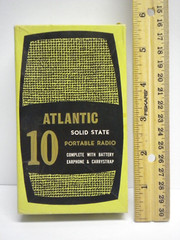 Vintage Atlantic Solid State 10 Radio BOX ONLY Hong Kong Original 60s 70s