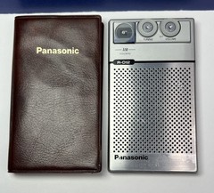 Vintage Panasonic R-012 AM X100kHz Transistor Radio w/ Original Case – Working