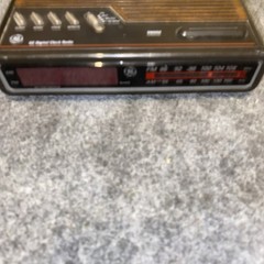 Vintage 1980s GE Digital Alarm Clock Radio Woodgrain Model 7-4612A Tested Works