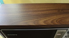 Sony Wood Grain Look Table Top Working AM/FM Plug In Radio Model ICF-9740W