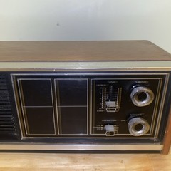 Vintage 1970&rsquo;s Panasonic RE-7371 AM FM Table Top Radio Wood Case