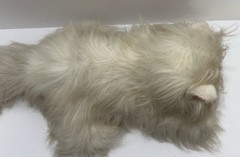 Vintage 1980s Radio Shack Plush Cat AM/FM Radio Fluffy White Persian Kitty WORKS