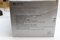 VINTAGE GPX Kitchen Companion TV-2 BLACK AND WHITE TV ALARM CLOCK