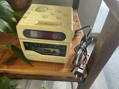 Lloyds Clock Radio CR201 Vintage Cube AM/FM Cassette Player Beige