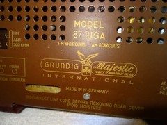 Grundig Majestic International Model: 87 USA Tube Radio
