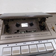 Vintage GE Alarm Clock Radio AM/FM Cassette Recorder Digital Model 7-4965A Works
