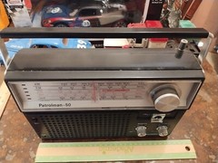 Vintage Portable Radio Realisric Patrolman-50 Raidoshack Chrome Tested See Video
