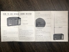 Hitachi FM-AM 9 Transistor Radio KH-970H w/ OEM Earpiece & Manual ~ WORKING VTG