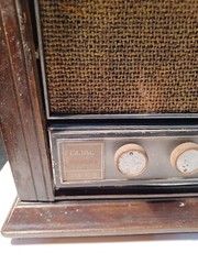 vintage general electric am fm radio. Dual speakers wood radio, solid state radi