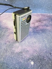 Vintage Sony TR-4100 Solid State AM 6 Transistor Pocket Radio Silver Hong Kong
