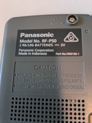 VINTAGE PANASONIC AM/FM 2-BAND RECEIVER RF-P50 W/STRAP-WORKS