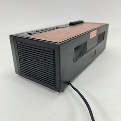 Vtg Woodgrain Sears AM/FM Cassette Stereo Clock Radio 80s 90s Retro Batt Backup