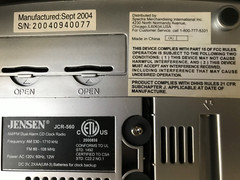 RETRO LOOK- JENSEN JCR-560 AM/FM Alarm & CD Clock Radio – PARTS OR RESTORE