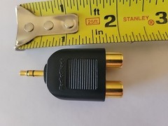 Vintage RadioShack Gold Plated 3.5mm Male to Dual RCA Female Splitter Adapter