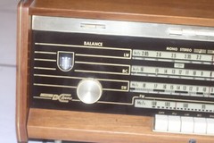 Vintage Working Table Top Stereo w/ tuning eye Philips B5X43A Made in Holland