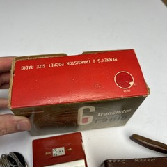 VTG Penney&rsquo;s Leather Covered Six Transistor Radio With Box