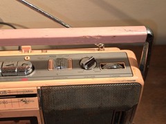 RARE PINK! SONY CFM-140 AM/FM Radio Cassette Tape Recorder VTG ONLY FM WORKS!