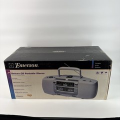 Emerson PD6625 Vintage 90’s CD Dual Cassette Portable Stereo Factory Sealed NOS!
