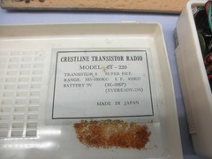 EXCEPTIONAL 1959 CRESTLINE 6T-220 TRANSISTOR RADIO & SPEAKERBOX- RADIOORPHANAGE