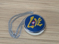 Vintage LOVE Radio Necklace 1970s Radio Shack Tandy Realistic Cat. No. 12-2003