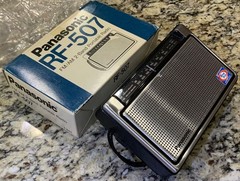 Vintage Panasonic RF-507 AM / FM 2 Band Portable Radio Original Box Tested